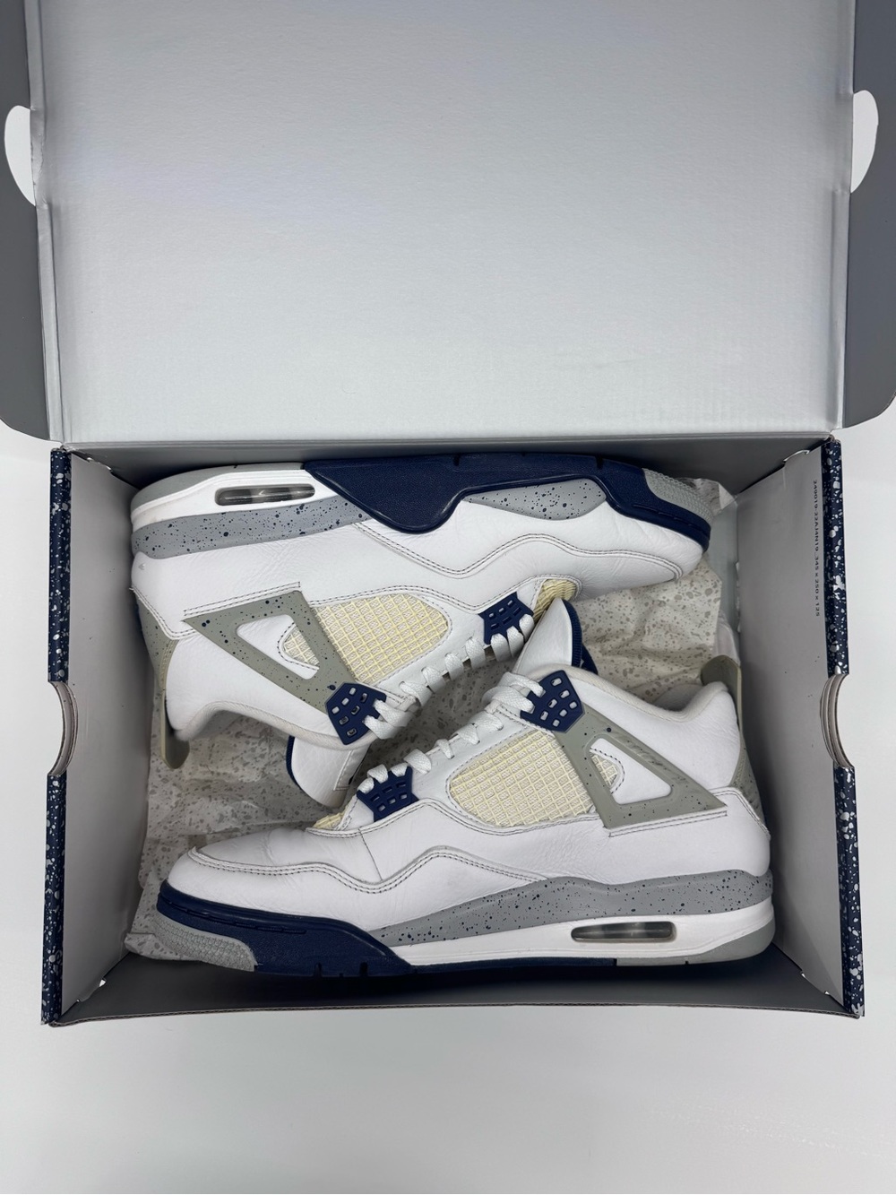 Men’s Air Jordan 4 Retro White Midnight Navy